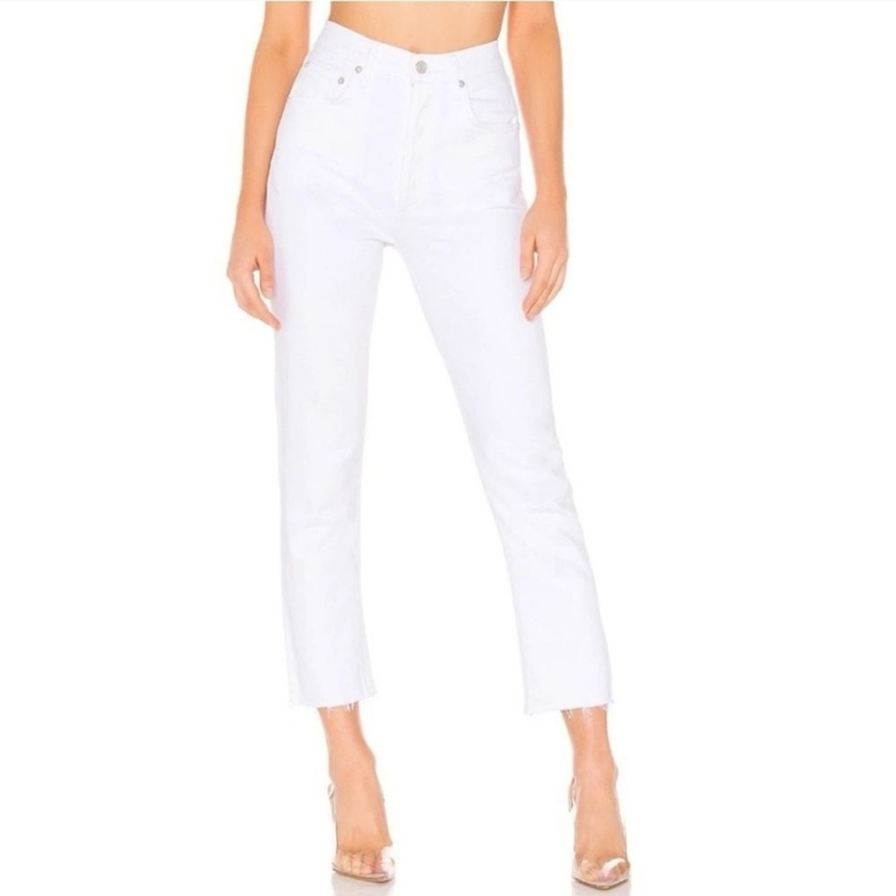 AGOLDE Riley High Rise Straight Crop Jeans